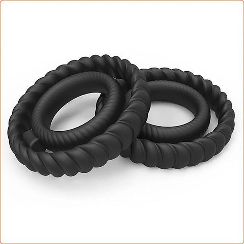 Silicone Dual Textured Penis Ring by BDStyle - Ball and Cock Toys
