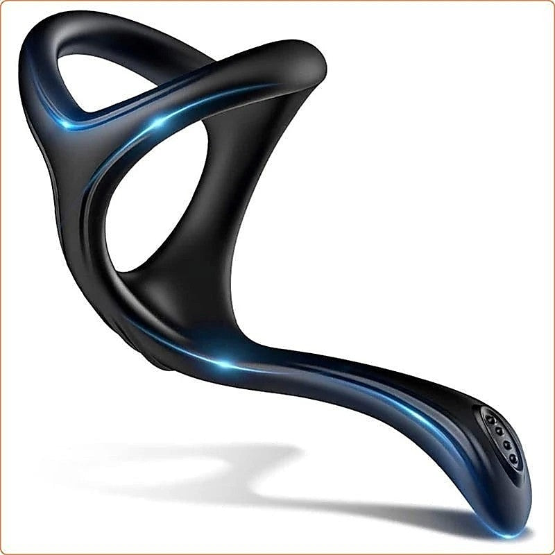 Silicone Triangle Penis Ring with Teasing Tail by BDStyle - Ball and Cock Toys