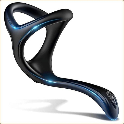 Silicone Triangle Penis Ring with Teasing Tail by BDStyle - Ball and Cock Toys