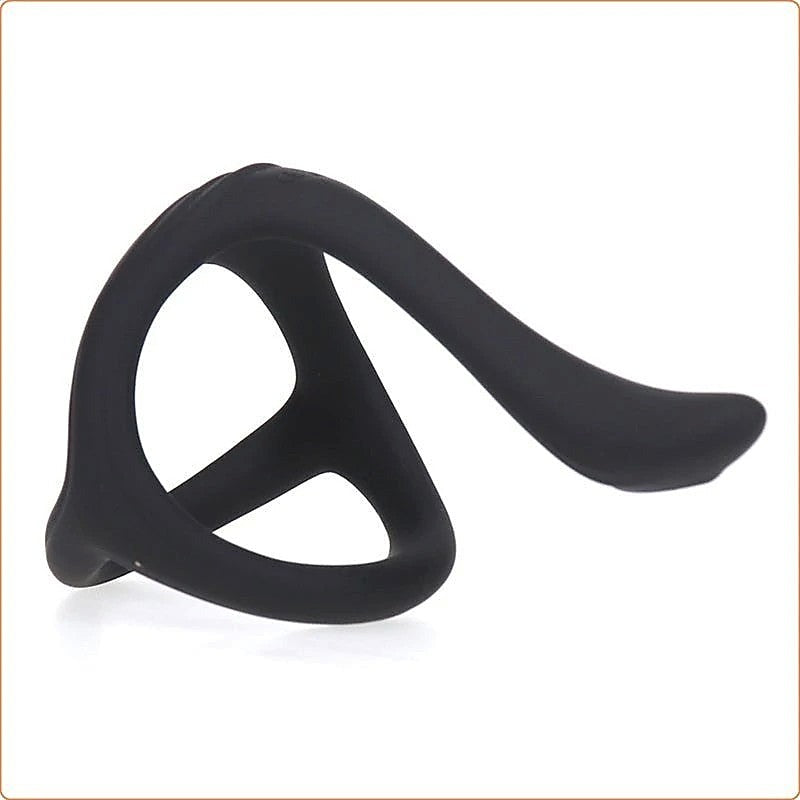 Silicone Triangle Penis Ring with Teasing Tail by BDStyle - Ball and Cock Toys