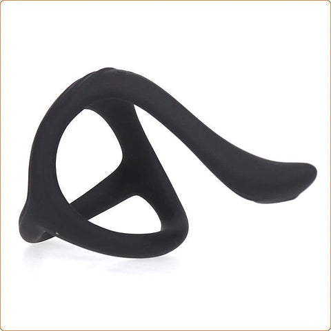 Silicone Triangle Penis Ring with Teasing Tail by BDStyle - Ball and Cock Toys