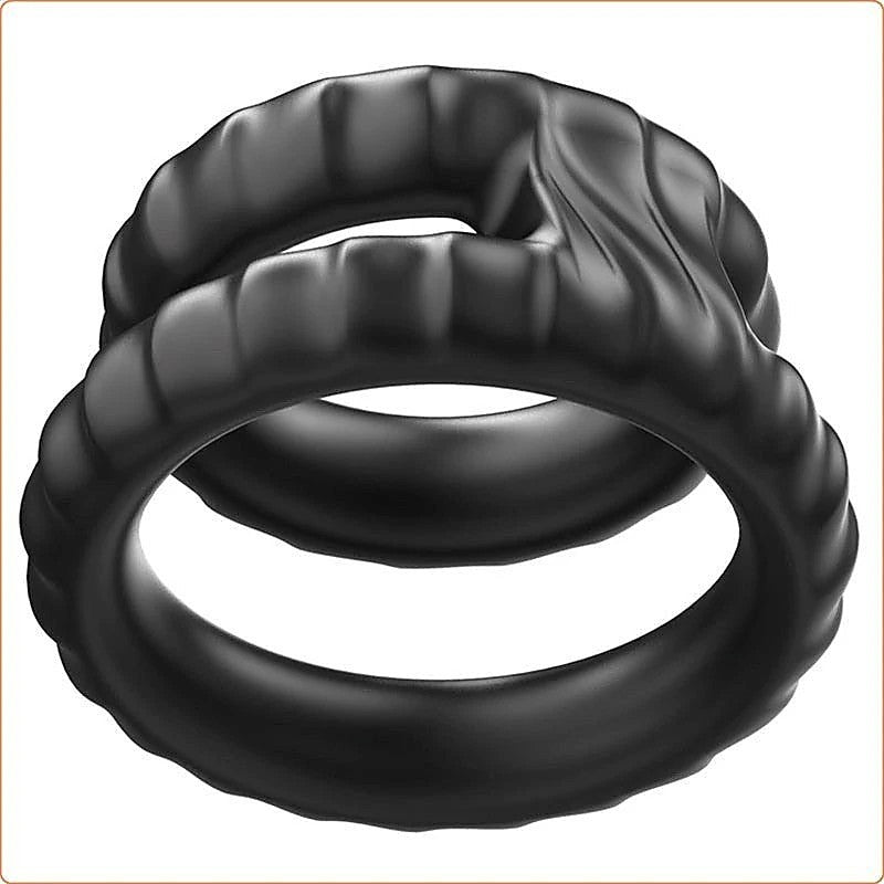 Silicone Dual Cock Ring by BDStyle - Ball and Cock Toys