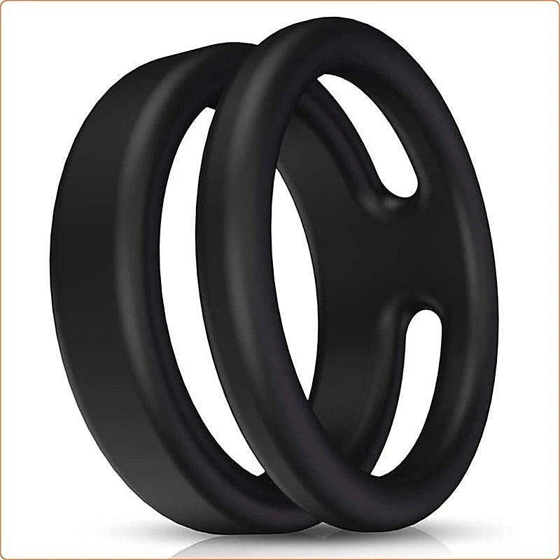 Premium Silicone Dual Penis Ring by BDStyle - Ball and Cock Toys