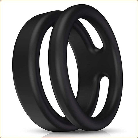 Premium Silicone Dual Penis Ring by BDStyle - Ball and Cock Toys