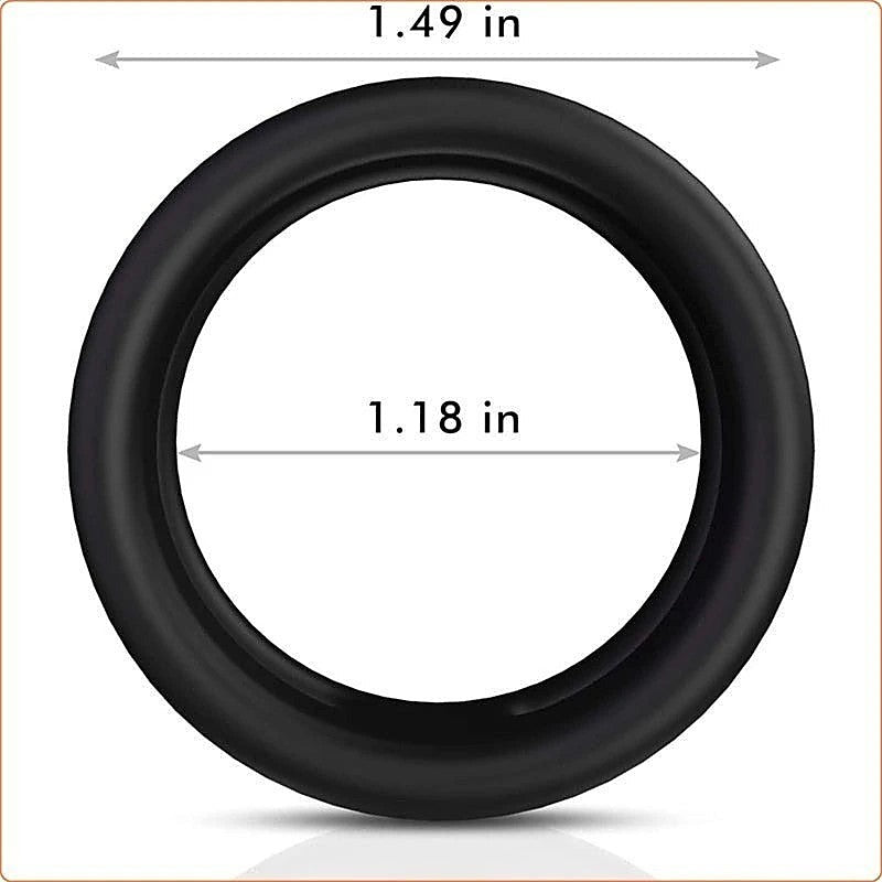 Premium Silicone Dual Penis Ring by BDStyle - Ball and Cock Toys