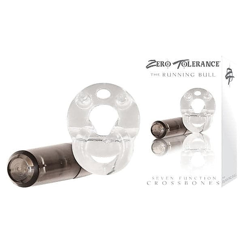 Crossbones Running Bull Single Bullet Cock Ring by Evolved - Cock Rings
