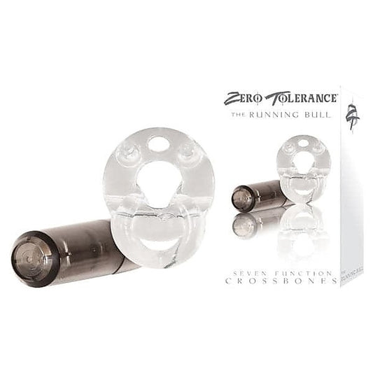 Crossbones Running Bull Single Bullet Cock Ring by Evolved - Cock Rings