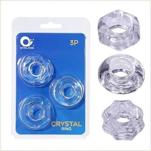 Crystal Cock Ring Set by BDStyle - Ball and Cock Toys