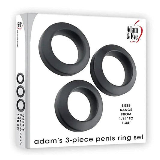 3-Piece Penis Ring Set by Adam & Eve - Ball and Cock Toys