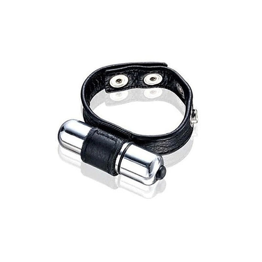Leather Vibe Cock Ring by Maxpassion - Vibrating Cock Rings