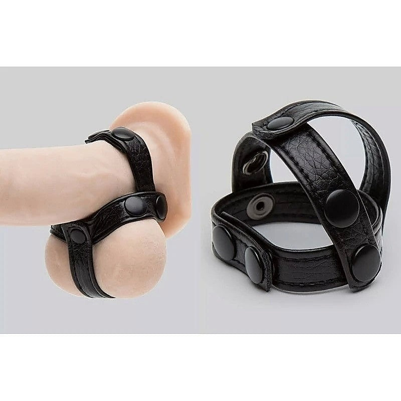Premium Leather Vibe Cock Ring by Maxpassion - Vibrating Cock Rings