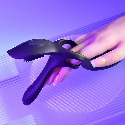 Playboy Pleasure The 3 Way Vibrating Men's Dick Cock Ring - Vibrating Cock Rings