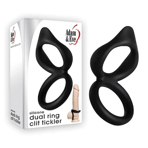 Silicone Dual Ring Clit Stimulator by Adam & Eve Sextoys - Stretchy Cock Rings