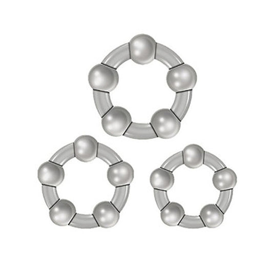Three Amigos Stretchy Cock Ring Set by Evolved - Cock Ring Sets