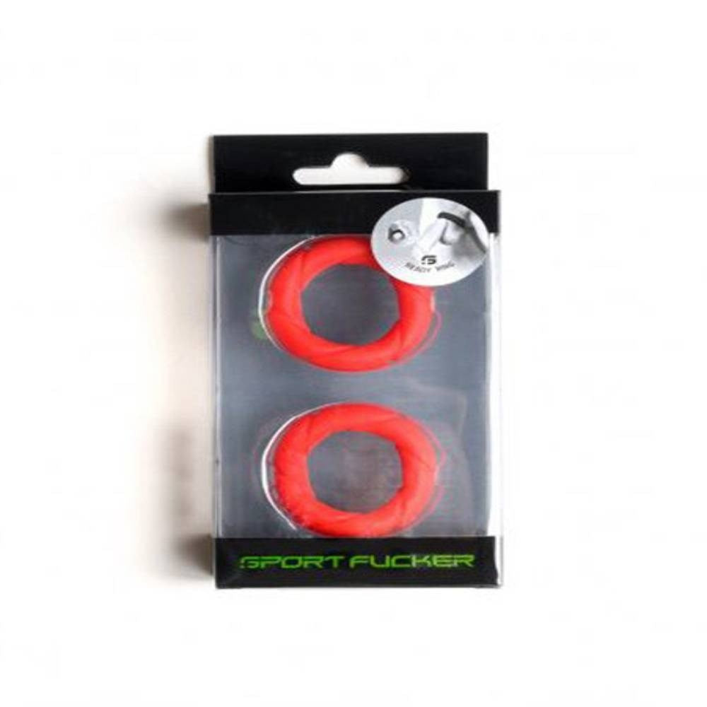 Sport Fucker Ready Stretchy Cock Rings Premium Liquid Silicone - Red - Cock Rings
