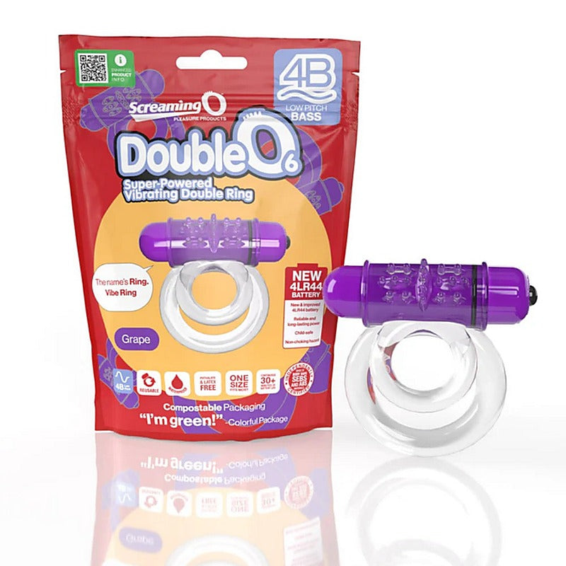 4B DoubleO 6 Vibrating Cock Ring by Screaming O - Cock Rings