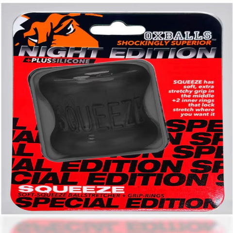 Oxballs Squeeze Ballstretcher Premium Silicone Cock Ring for Enhanced Play - Ball and Cock Toys