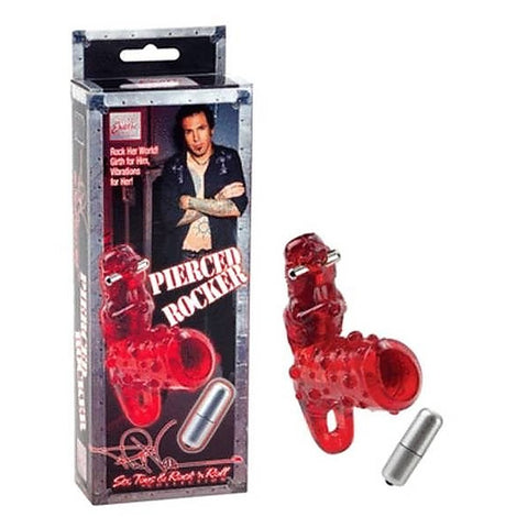 Pierced Rocker Vibrating Cock Ring by California Exotics - Cock Rings