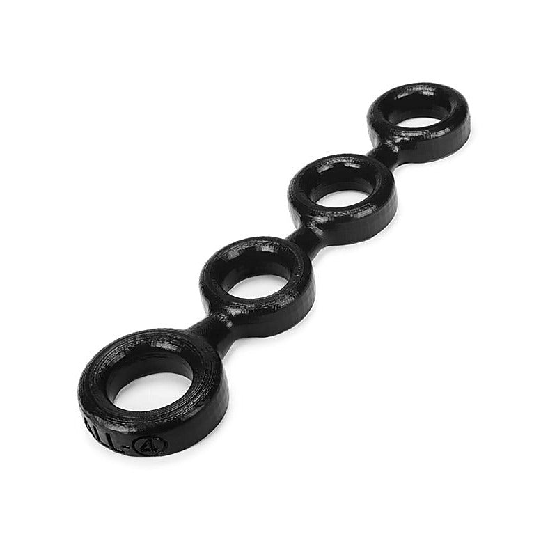 4-Ball Cock Ring With 3 Ballstretcher by Oxballs - Cock Rings