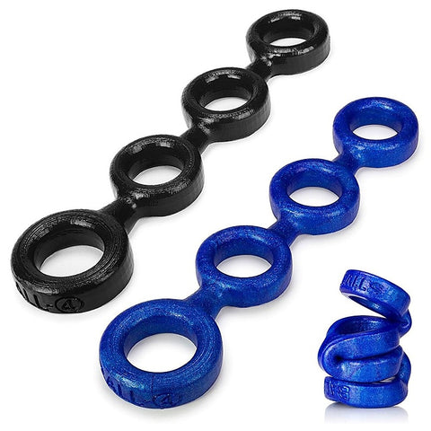 4-Ball Cock Ring With 3 Ballstretcher by Oxballs - Cock Rings