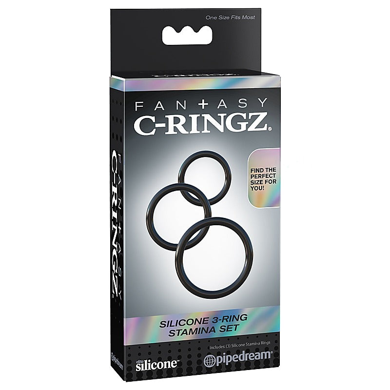 Fantasy C-Ringz Silicone 3 Ring Stamina Set by Pipedream - Cock Rings