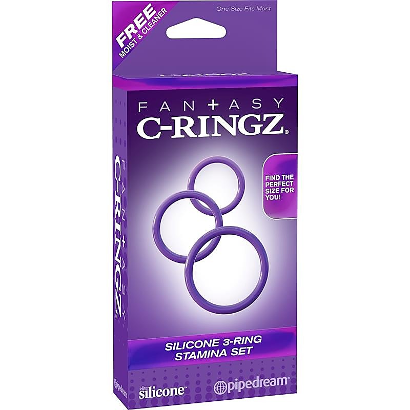 Fantasy C-Ringz Silicone 3 Ring Stamina Set by Pipedream - Cock Rings