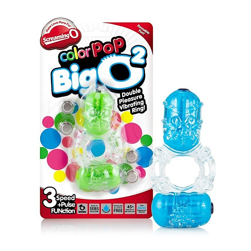 ColorPop Big O 2 Vibrating Cock Ring by Screaming O - Cock Rings