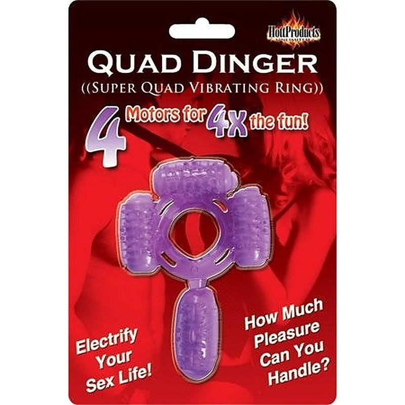 Humm Dinger Super Quad Ring Pink by Hott Products - Cock Rings