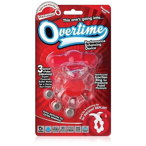 Overtime Flexible Flutter Tip Cock Ring by Screaming O - Vibrating Cock Rings