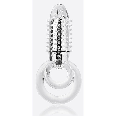 DoubleO 8 Dual-Ring Vibrating Erection Enhancer - Vibrating Cock Rings