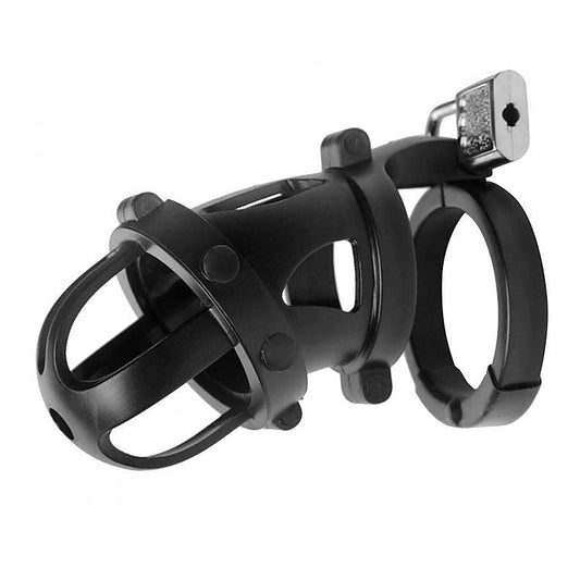 The Chamber Locking Chastity Cage by XR Brands - Cock Rings