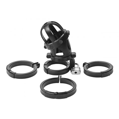 The Chamber Locking Chastity Cage by XR Brands - Cock Rings