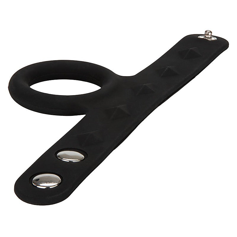 Silicone Tri-Snap Scrotum Support Cock Ring - Cock Rings