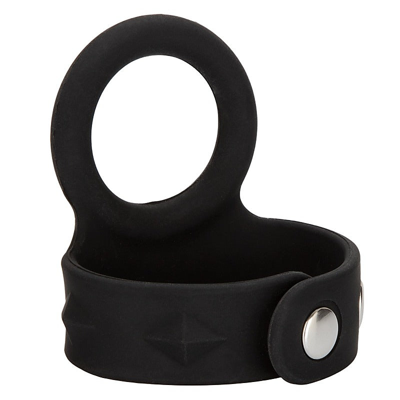 Silicone Tri-Snap Scrotum Support Cock Ring - Cock Rings