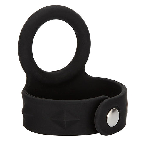 Silicone Tri-Snap Scrotum Support Cock Ring - Cock Rings