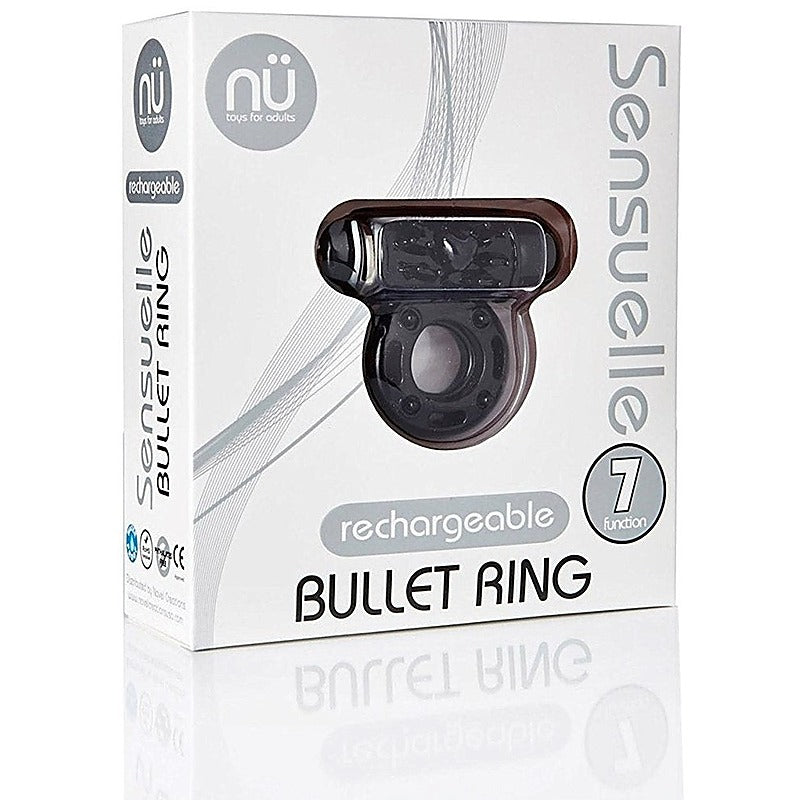 Nu Sensuelle ULTRA FLEX Rechargeable Bullet Ring with Seven Vibration Modes - Vibrating Cock Rings