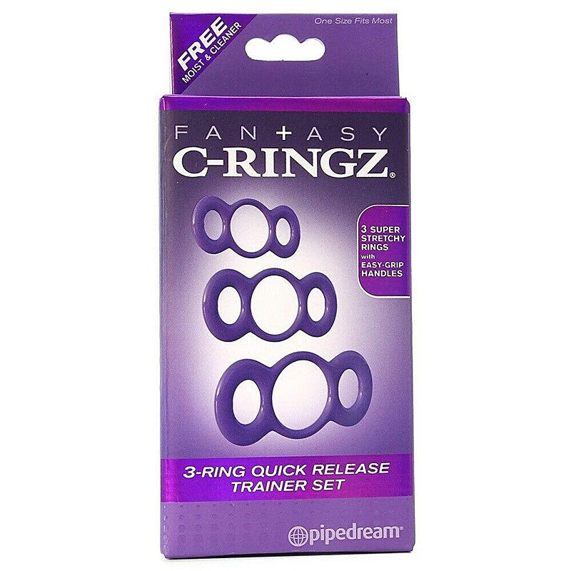 Fantasy C-Ringz 3-Ring Quick Release Trainer - Cock Rings