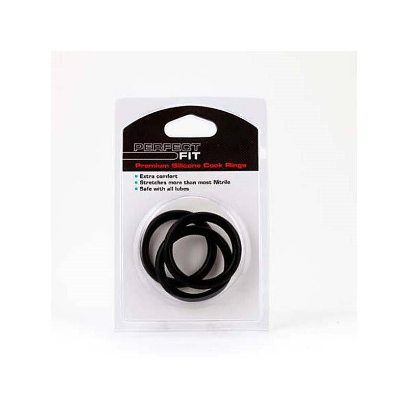 Premium Silicone 3 Ring Kit by Perfect Fit - Cock Rings