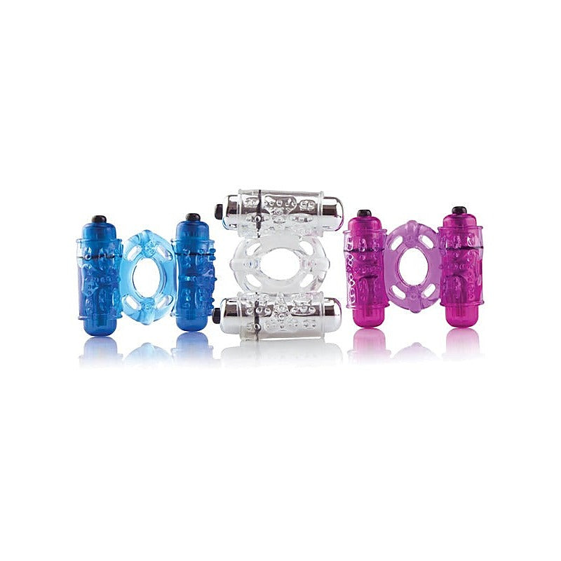 Premium The O Wow Double Wammy by Screaming O - Vibrating Cock Rings