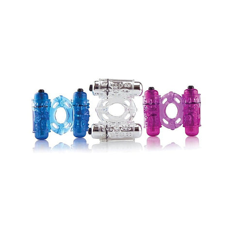 Premium The O Wow Double Wammy by Screaming O - Vibrating Cock Rings