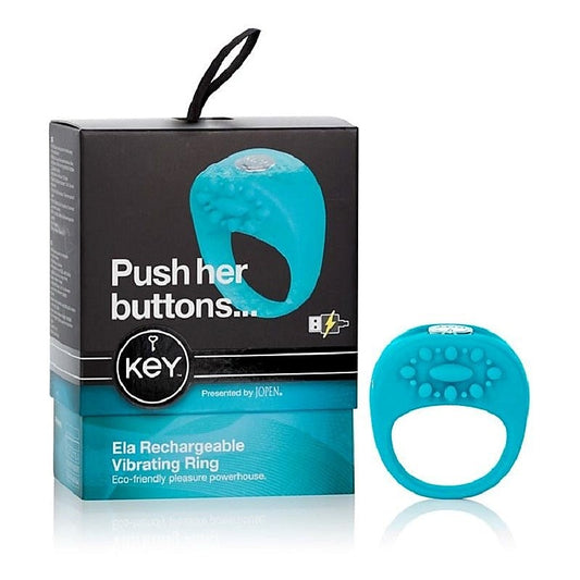 Key Ela Rechargeable Men's Cock Ring by California Exotics - Sex Toys For Couples