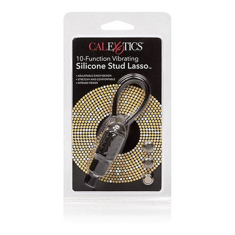 10 Function Vibrating Silicone Stud Lasso Ring - Cock Rings
