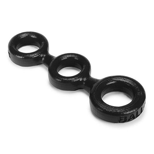 3-Ball Cock Ring With 2 Ball Stretchers by Oxballs - Cock Rings