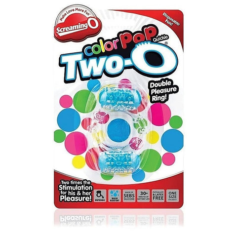 Premium ColorPop Quickie Two-O by Screaming O - Cock Rings