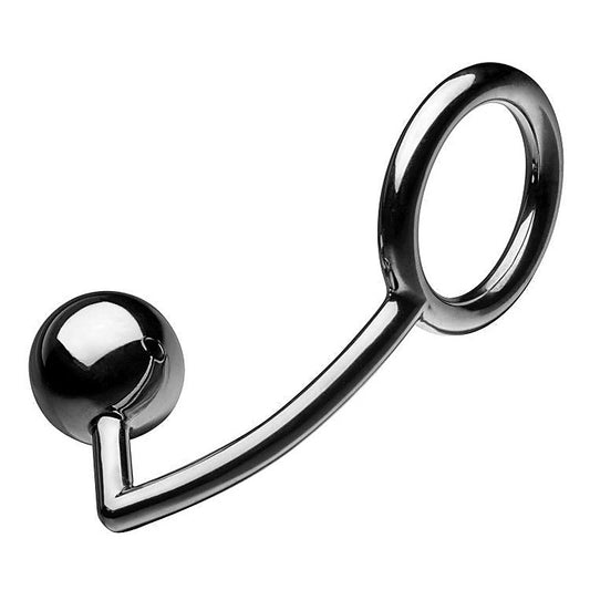 Tom of Finland Stainless Steel Cock Ring and Anal Ball - Steel Cock Rings