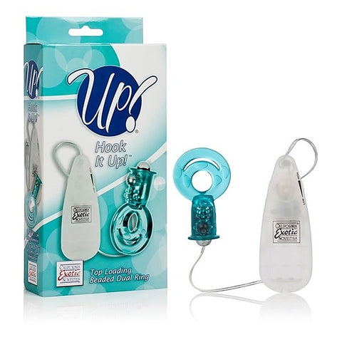 Hook It Up Top Loading Beaded Dual Cock Ring - Cock Rings
