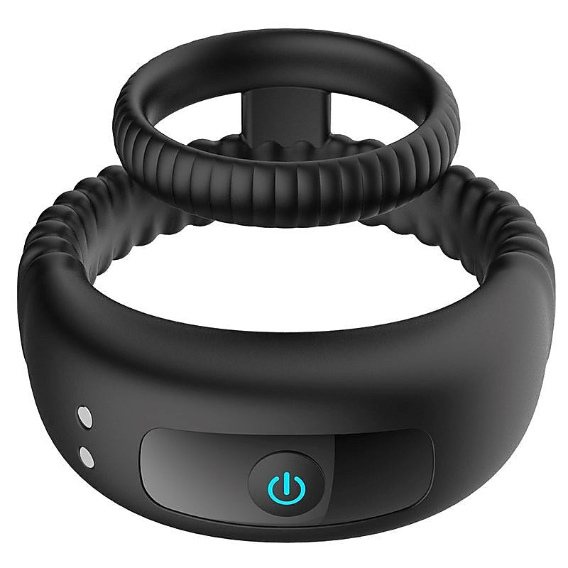 Dual-Ring Vibrating Cock Ring by BDStyle - Cock Rings
