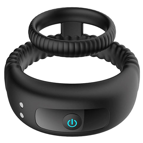 Dual-Ring Vibrating Cock Ring by BDStyle - Cock Rings