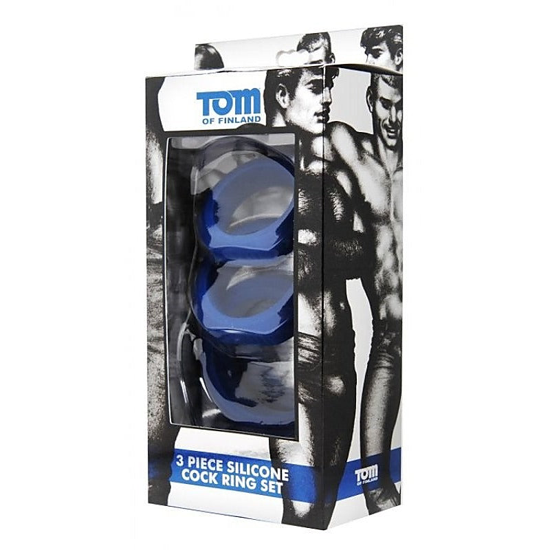 3 Piece Silicone Cock Ring Set by XR Brands - Cock Ring Sets