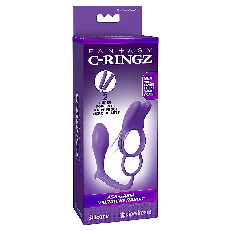 Fantasy C-Ringz Ass-Gasm Vibrating Rabbit Ring - Cock Rings